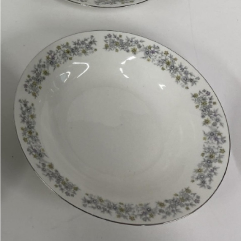 Newcor Dynasty Fine Porcelain & Silver China 20-Piece Dinnerware Set Serves 4 - Picture 5 of 8